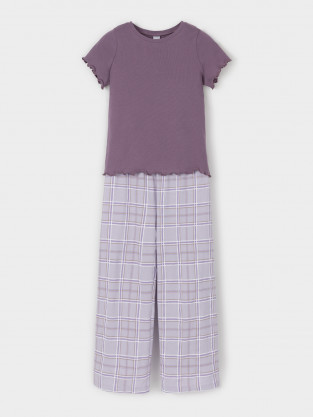 Пижама для девочки, артикул: К 1636, цвет: бордовый - 2 фото